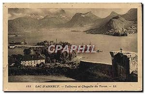 Bild des Verkufers fr Carte Postale Ancienne Lac D'Annecy Talloires et Chapelle du Toron zum Verkauf von CPAPHIL