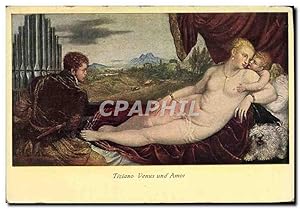 Bild des Verkufers fr Carte Postale Ancienne Tiziano Vensua dn amor zum Verkauf von CPAPHIL