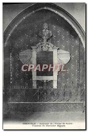 Image du vendeur pour Carte Postale Ancienne Grenoble Intrieur de l'Eglise Saint Andre Tombeau du Chevalier Bayard mis en vente par CPAPHIL
