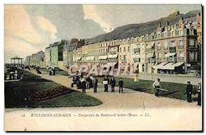 Bild des Verkufers fr Carte Postale Ancienne Boulogne Sur Mer Perspective du Boulevard Sainte Beuve zum Verkauf von CPAPHIL