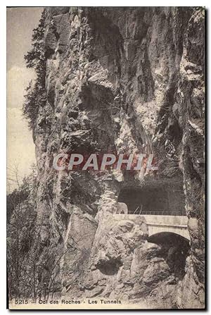 Carte Postale Ancienne Col des Roches Les Tunnels
