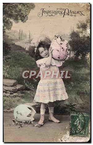 Image du vendeur pour Carte Postale Ancienne Fantaisie Enfant Oeuf de Pques mis en vente par CPAPHIL