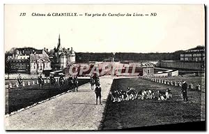 Image du vendeur pour Carte Postale Ancienne Chteau de Chantilly vue prise du Carrefour des Lions Chasse a courre Chiens mis en vente par CPAPHIL