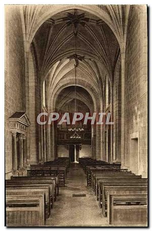 Carte Postale Ancienne Solesmes Nef de l'Eglise Abbatiale Orgue