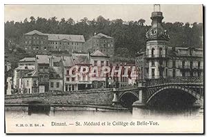 Carte Postale Ancienne Dinant Saint Medard et le College de Belle vue