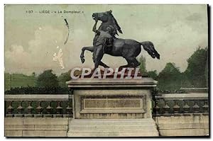 Carte Postale Ancienne Liege Le Dompteur Cheval