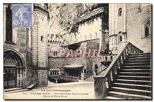 Image du vendeur pour Carte Postale Ancienne Rocamadour Cour intrieure des sanctuaires Parvis de Notre Dame mis en vente par CPAPHIL