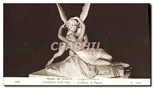 Bild des Verkufers fr Carte Postale Ancienne Musee du Louvre Sculpture moderne Canova L'amour et Psyche zum Verkauf von CPAPHIL