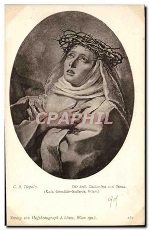Bild des Verkufers fr Carte Postale Ancienne G B Tiepolo Die heil Catharina von Siena zum Verkauf von CPAPHIL
