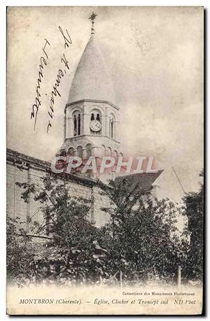 Seller image for Carte Postale Ancienne Montbron Eglise Clocher Et Transept Sud for sale by CPAPHIL