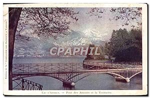 Bild des Verkufers fr Carte Postale Ancienne Lac D'Annecy Pont des amours et la Tournette zum Verkauf von CPAPHIL