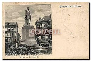 Carte Postale Ancienne Souvenir de Namur Statue de Leopold l
