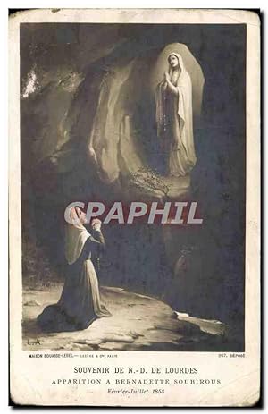 Seller image for Carte Postale Ancienne Lourdes Souvenir Apparition a Bernadette Soubirous for sale by CPAPHIL