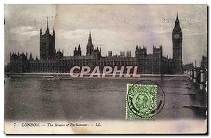 Bild des Verkufers fr Carte Postale Ancienne London The Houses Of Parliament zum Verkauf von CPAPHIL