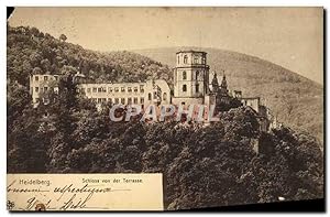 Carte Postale Ancienne Heidelberg Schloss Von der Terrasse