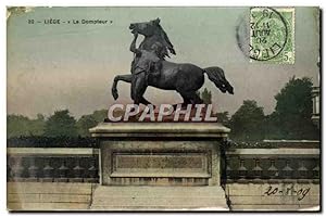 Carte Postale Ancienne Liege Le Dompteur Cheval