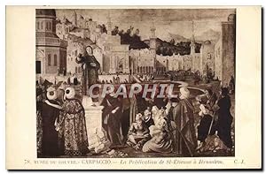 Bild des Verkufers fr Carte Postale Ancienne Musee Du Louvre Carpaccio la Predication de St Etienne a Jerusalem zum Verkauf von CPAPHIL