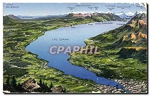 Bild des Verkufers fr Carte Postale Ancienne Lac Leman zum Verkauf von CPAPHIL