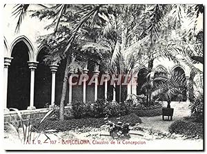 Carte Postale Ancienne Barcelona Claustro de la Concepcion