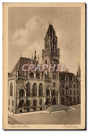 Carte Postale Ancienne Saarbrucken Rathaus