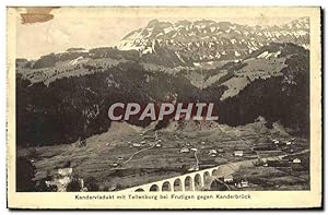 Carte Postale Ancienne Kanderviadukt Mit Tellenburg Bei Frutigen Gegen Kanderbruck