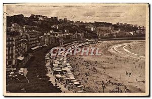 Carte Postale Ancienne San Sebastian Paseo y Playa de la Concha