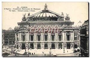 Image du vendeur pour Carte Postale Ancienne Paris L'Opera Academie Nationale De Musique mis en vente par CPAPHIL