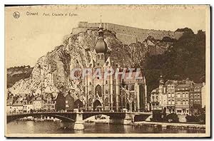 Carte Postale Ancienne Dinant Pont Citadelle et Eglise