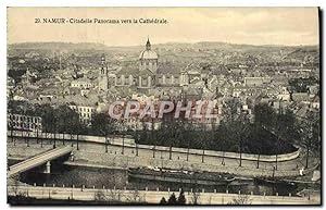Carte Postale Ancienne Namur Coitadelle Panorama Vers la Cathédrale