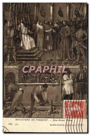 Seller image for Carte Postale Ancienne Miniature de Fouquet Jesus devant Pilatel Musee Conde Chantilly for sale by CPAPHIL