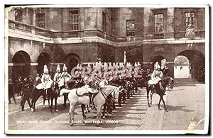 Bild des Verkufers fr Carte Postale Ancienne Royal Horse Guards Changing Guard Whitehall London zum Verkauf von CPAPHIL