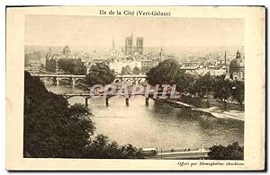 Imagen del vendedor de Carte Postale Ancienne Paris le de la Cite Vert Galant a la venta por CPAPHIL