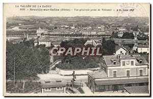 Carte Postale Ancienne La Vallée De La Saone Neuville Sur Saone vue générale prise de Villevert