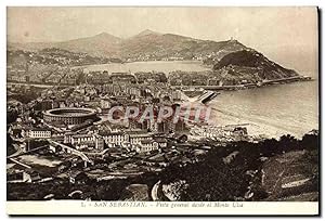 Carte Postale Ancienne San Sebastian Vista Général Desde el Monte Ulia