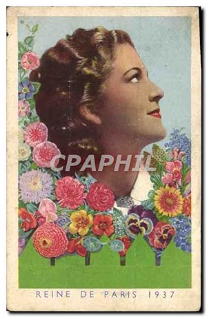 Bild des Verkufers fr Carte Postale Ancienne Reine De Paris 1937 Femme zum Verkauf von CPAPHIL