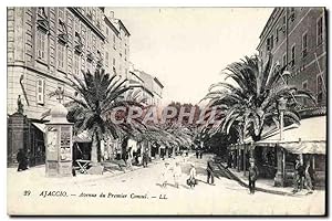 Carte Postale Ancienne Ajaccio Avenue du Premier Consul