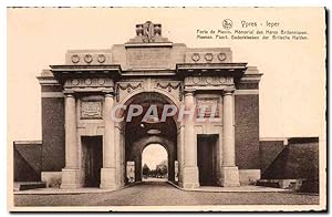 Carte Postale Ancienne Ieper Porte de Menin Memorial des heros britanniques Militaria