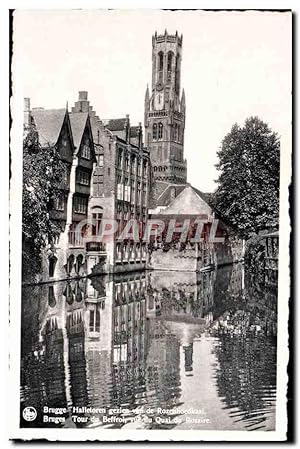 Carte Postale Moderne Bruges Tour du beffroi vue du quai du Rosaire