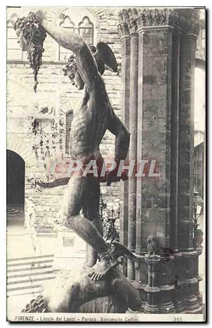 Image du vendeur pour Carte Postale Ancienne Firenze loggia Dei Lanzi Perseo Benvenuto Cellini mis en vente par CPAPHIL