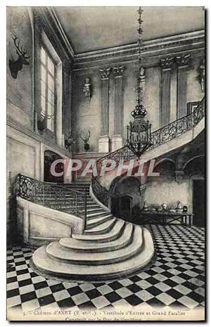 Image du vendeur pour Carte Postale Ancienne Chteau d'Anet Vestibule D'Entre Et Grand Escalier Duc de Vendome mis en vente par CPAPHIL