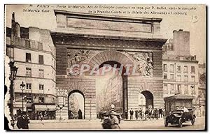 Carte Postale Ancienne Paris Porte St Martin Arc de Triomphe