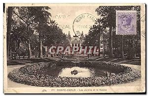 Bild des Verkufers fr Carte Postale Ancienne Monte Carlo Les Jardins Et Le Casino zum Verkauf von CPAPHIL