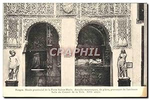 Carte Postale Ancienne Burgos Musee Provincial de la Porte Sainte Marie Arcades mauresques proven...