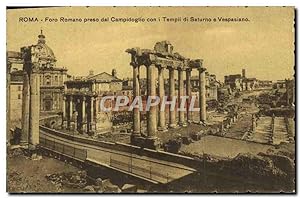 Immagine del venditore per Carte Postale Ancienne Roma Foro Romano dal Campidoglio con i Tempii di Saturno e Vespasinao venduto da CPAPHIL