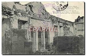 Carte Postale Ancienne Etrepy Details du château apres le bombardement Militaria