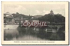 Carte Postale Ancienne Torino Ponte Vittorio Emanuele Monte Dei Cappuccini