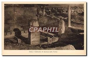 Bild des Verkufers fr Carte Postale Ancienne Ostia Gabinetto Di Devenza Delle Terme zum Verkauf von CPAPHIL