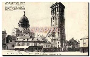 Bild des Verkufers fr Carte Postale Ancienne Tours La Basilique St Martin zum Verkauf von CPAPHIL