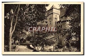 Carte Postale Ancienne Gorges Du Tarn Château De La Caze vue de la route