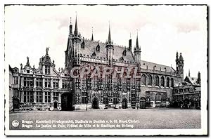 Carte Postale Moderne Bruges La justice de paix L'hôtel de ville et la basilique du St Sang